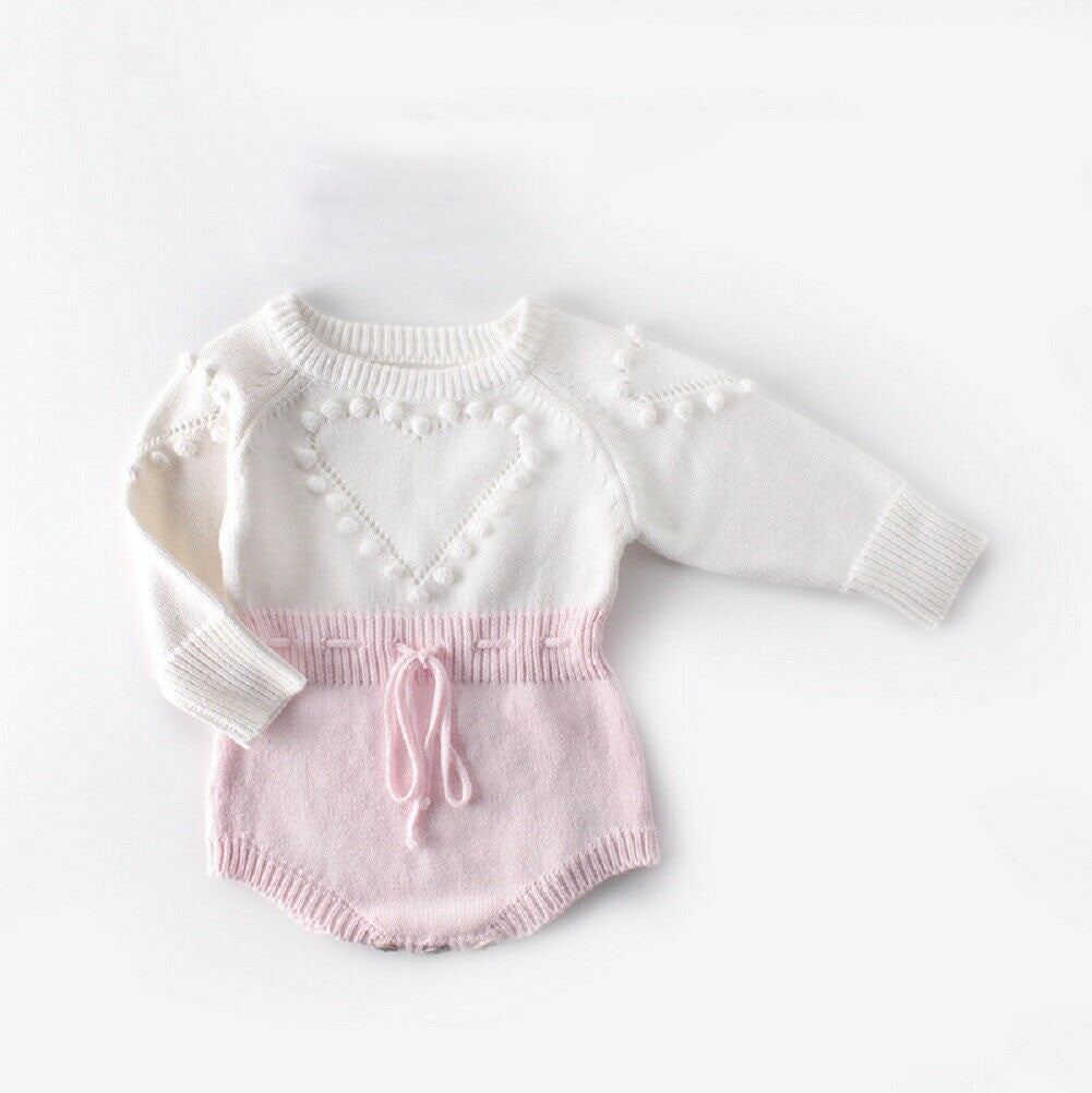 Baby Infant Handmade Love Sweater Knitted Wool Long Sleeve Bodysuit Sell My Stuff