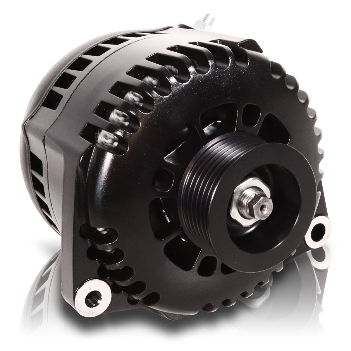 Mechman 170 Amp 6-Phase High Output Alternator 1988-1995 GM Truck - Black Alternator Outlet