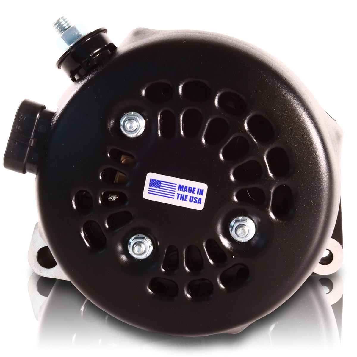 Mechman 170 Amp 6-Phase High Output Alternator 1988-1995 GM Truck - Black Alternator Outlet