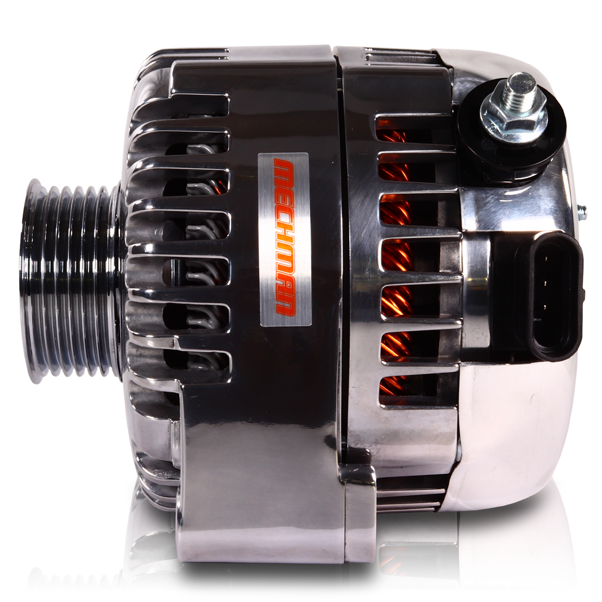 Mechman 170 Amp 6-Phase High Output Alternator 1988-1995 GM Truck - Polished