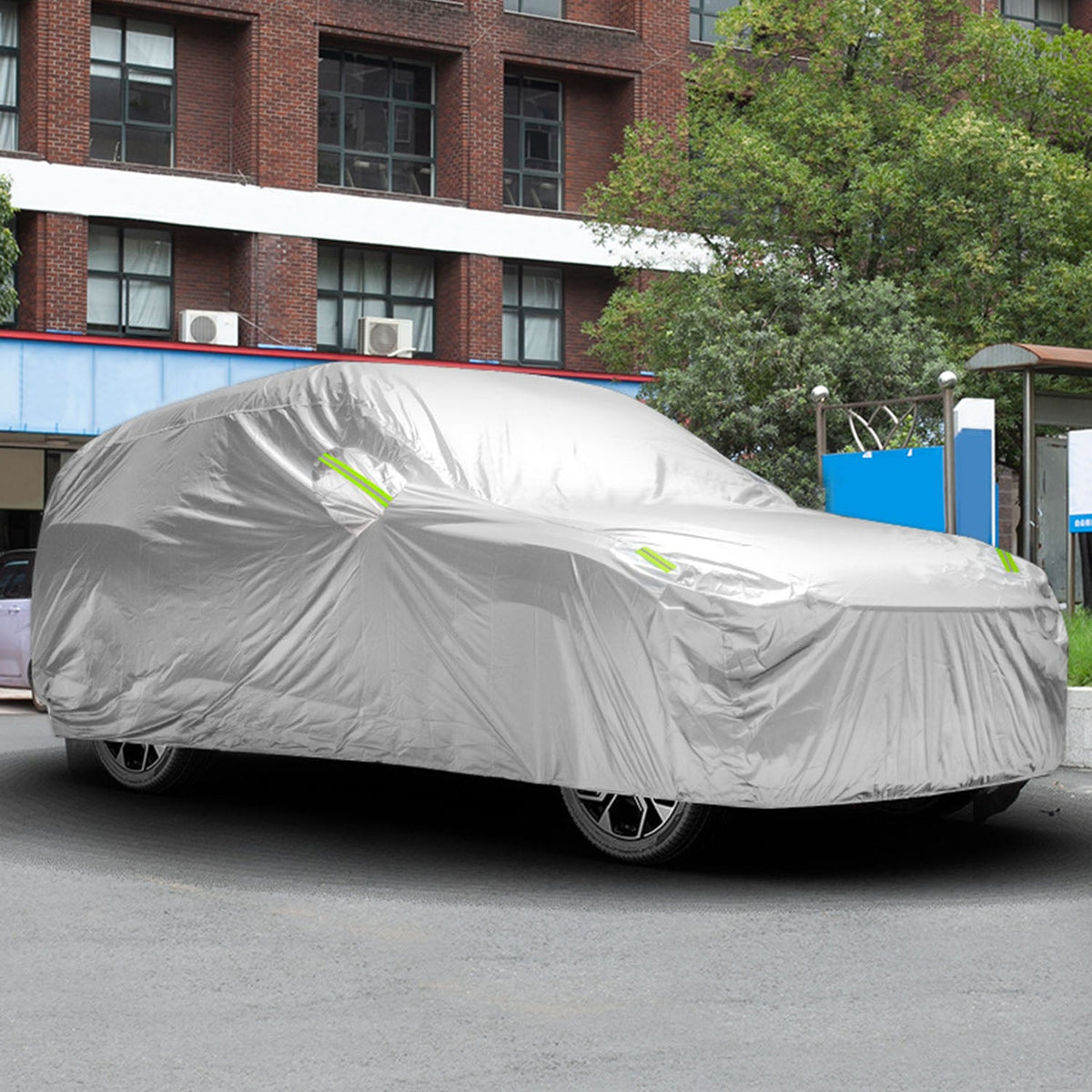 Waterproof Car Cover with UV Protection and Reflective Strips GBruno Store