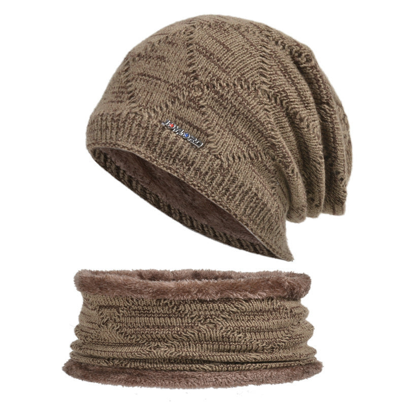 Biking Men's Two-piece Woolen Hat with Ear Protection