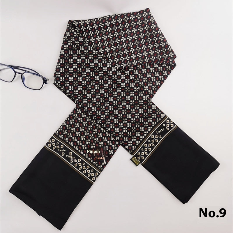 Men's Silk Cashmere Business Long Scarf
