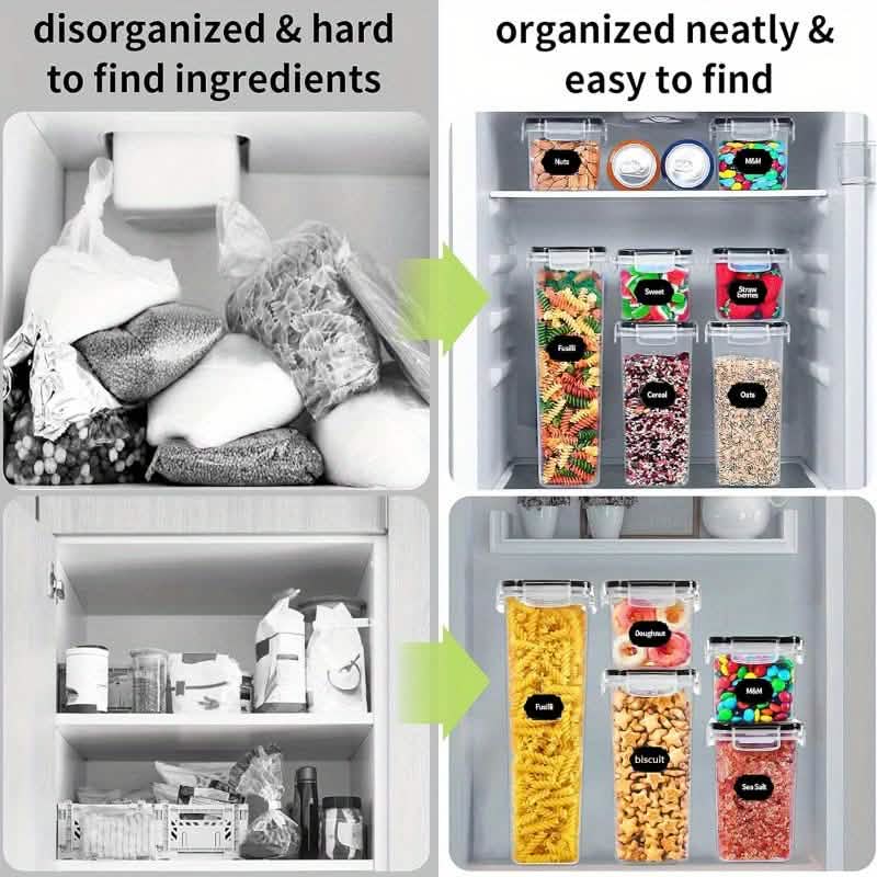 48-Piece Set: Food Storage Container Set, Fresh-Keeping and Easy-to-Secure Lids