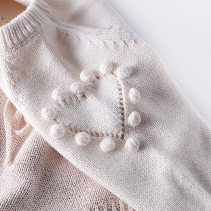 Baby Infant Handmade Love Sweater Knitted Wool Long Sleeve Bodysuit Sell My Stuff