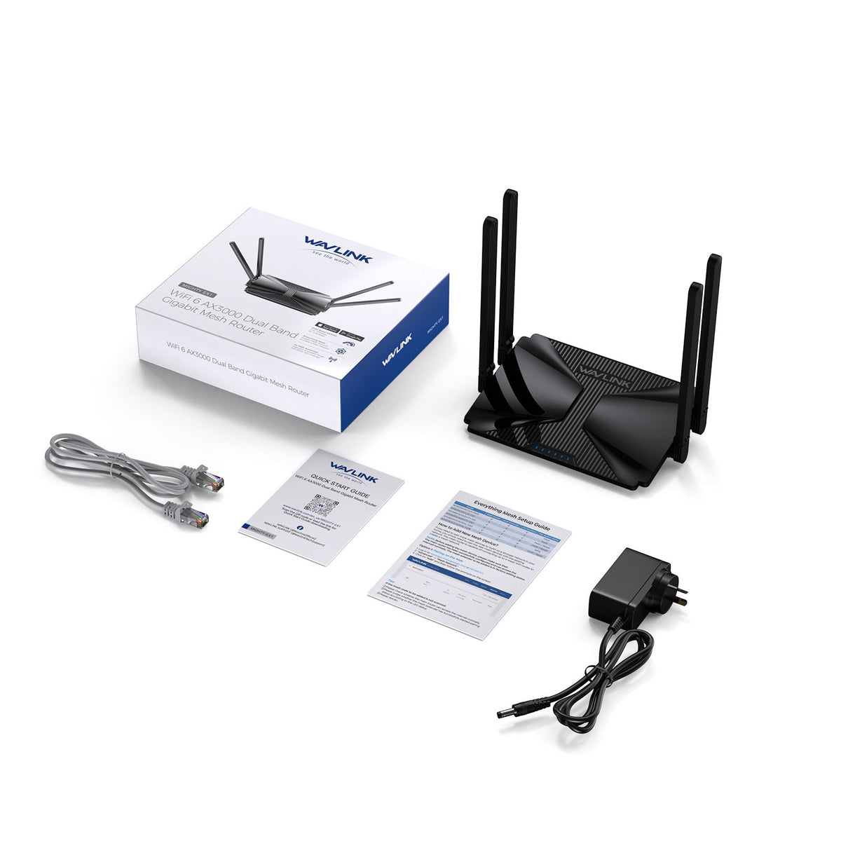 AX3000 Dual-Band Gigabit Mesh Wireless Wi-Fi 6 Router With 5dBi High-Gain Four-Antenna Design My Store