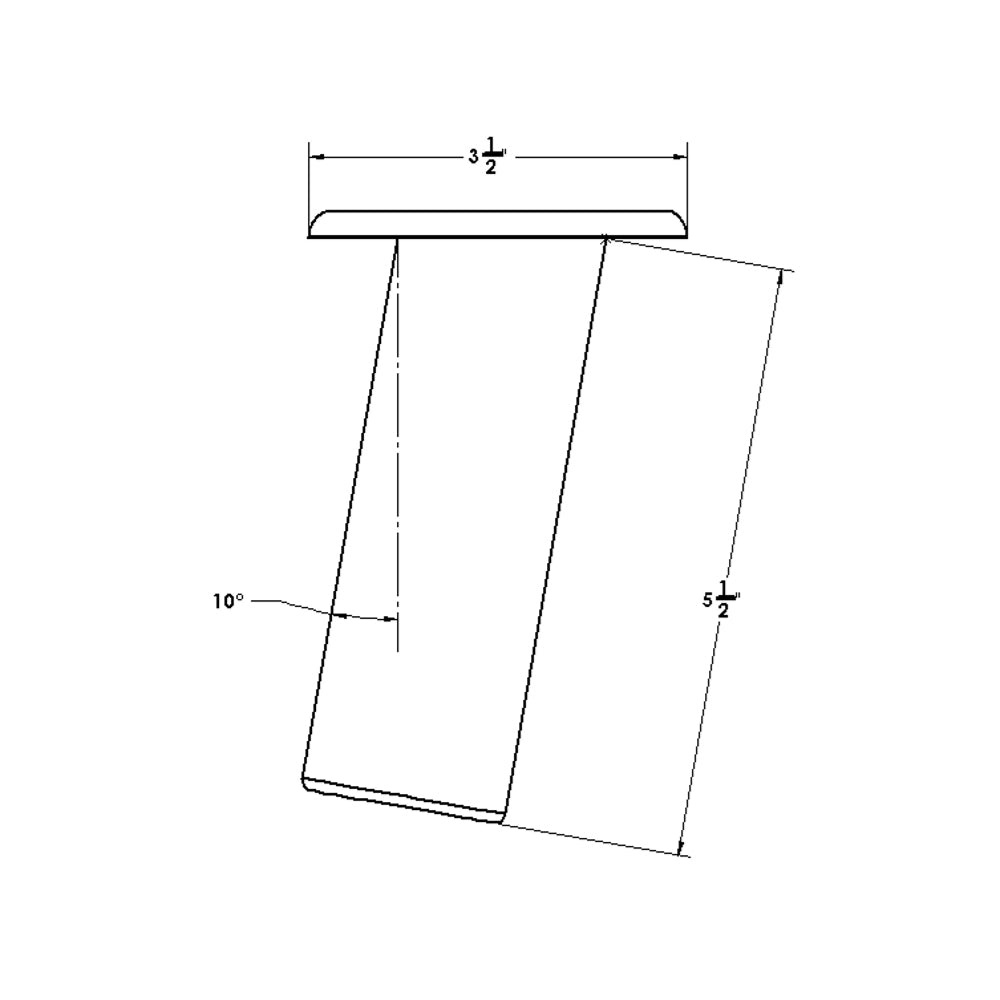 TACO Flush Mount Rod Holder 10 - Deluxe Anodized Finish TRAPSKI