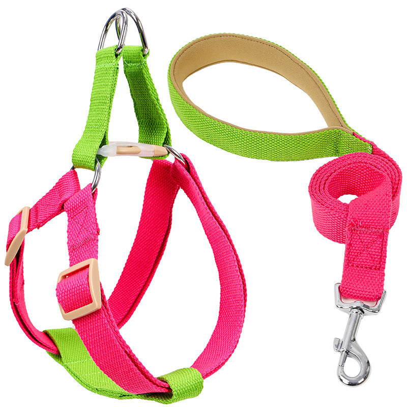 Color Pet Drawstring Leash Vest-style Dog Leash My Store