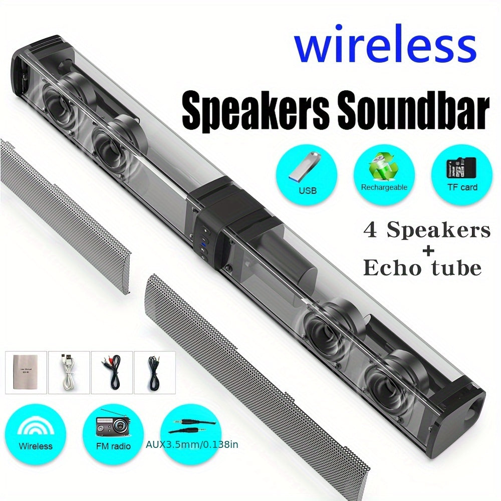 Wireless Soundbar for TV – 2-in-1 Detachable Bluetooth Speaker