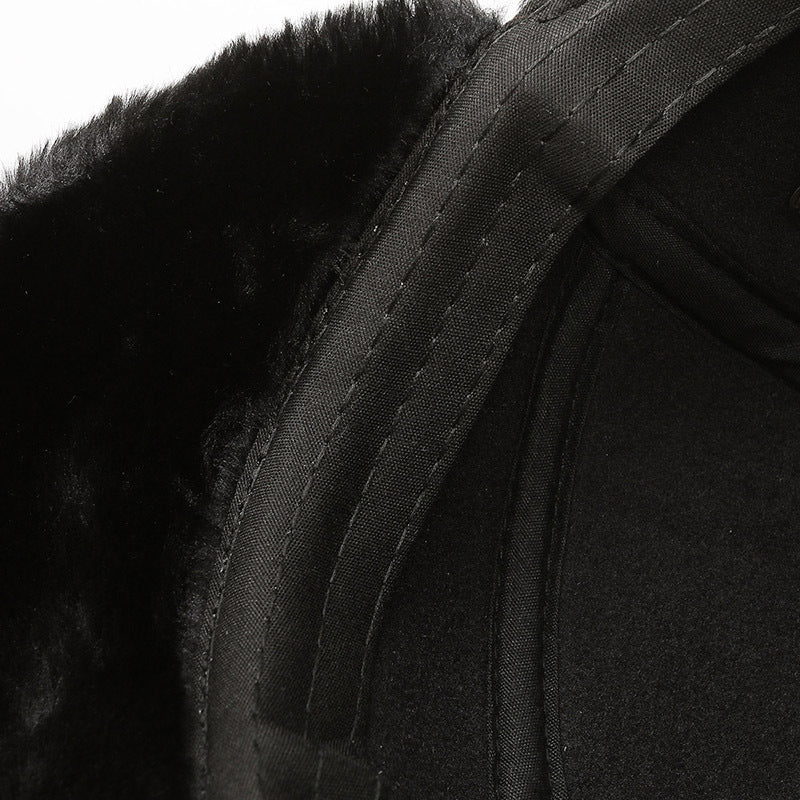Men's Ear Protection Winter Warm Peaked Cap for Elderly