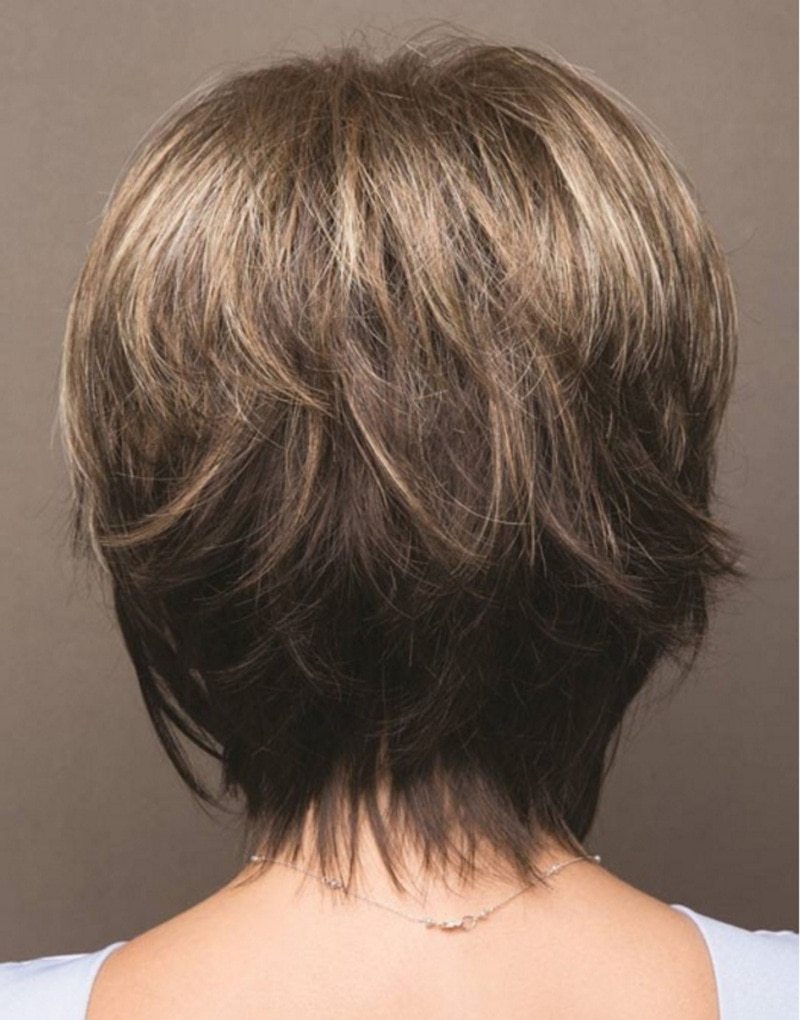 Blonde Brown Short Heat Resistant Natural Hair Wig