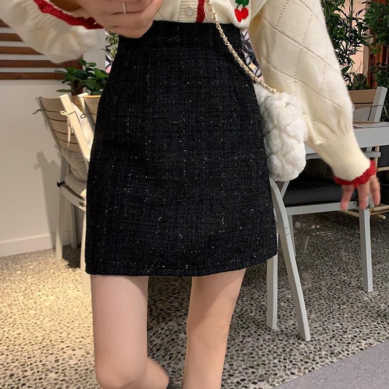 High Waist Fat Cover Classic Style Plaid Retro Skirt
