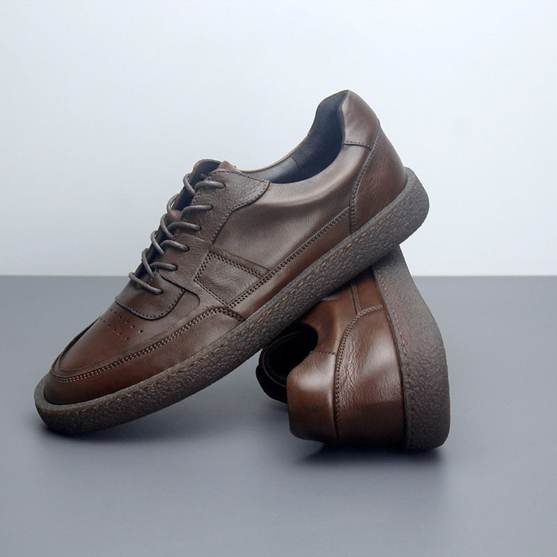 Men's Vintage Low Top Leather Sneakers