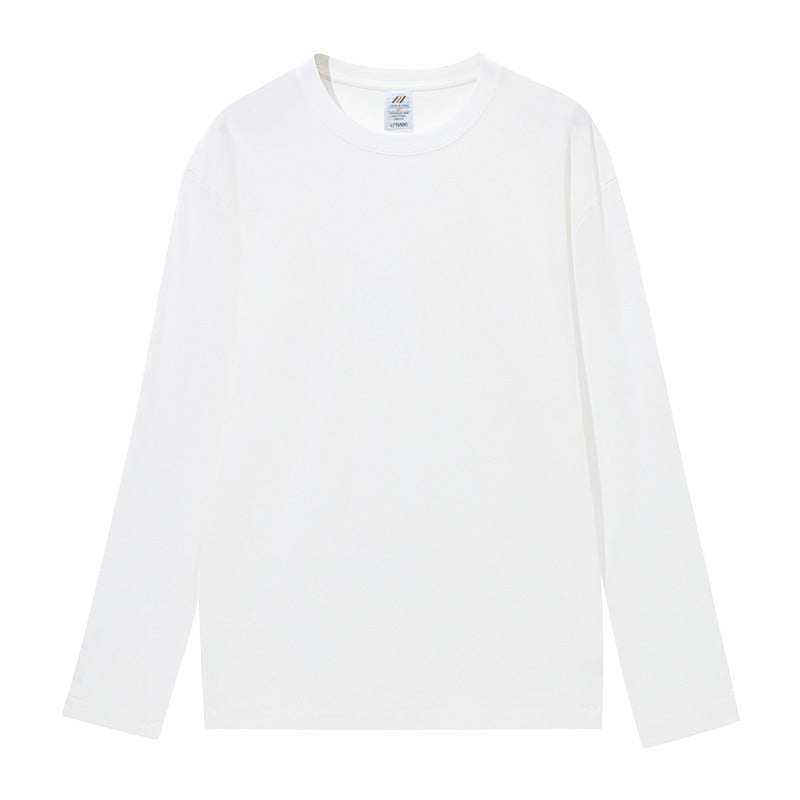 Cotton Long Sleeve Loose Pure White Casual Top