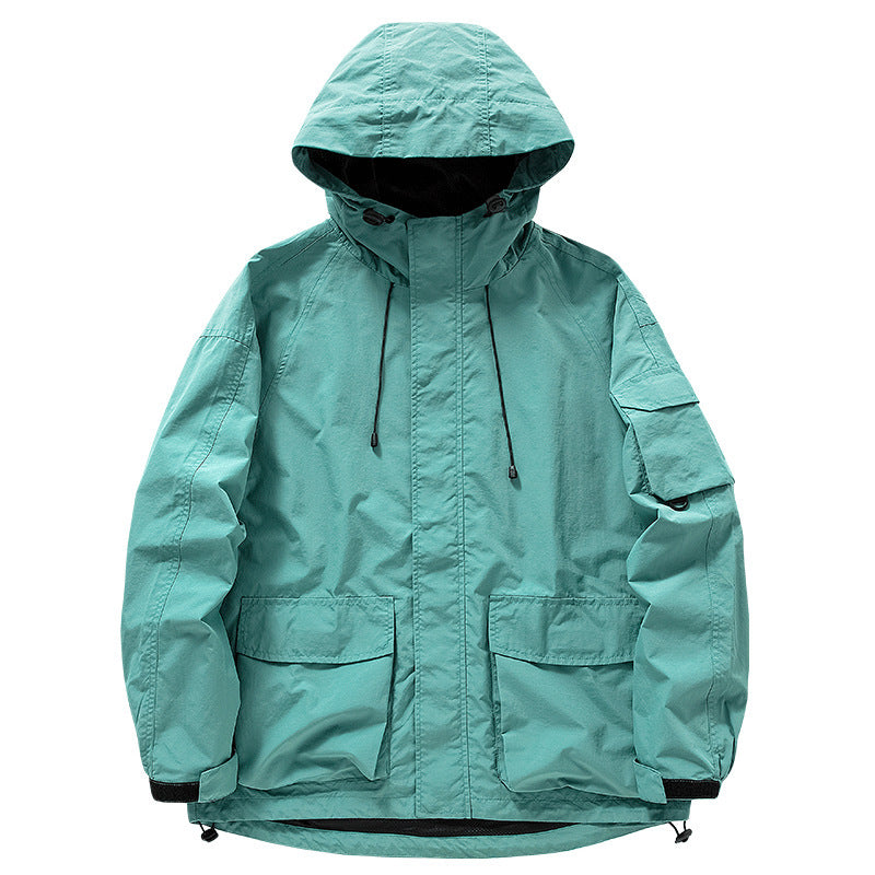 Outdoor Transparent Riding Casual Hooded Jacket