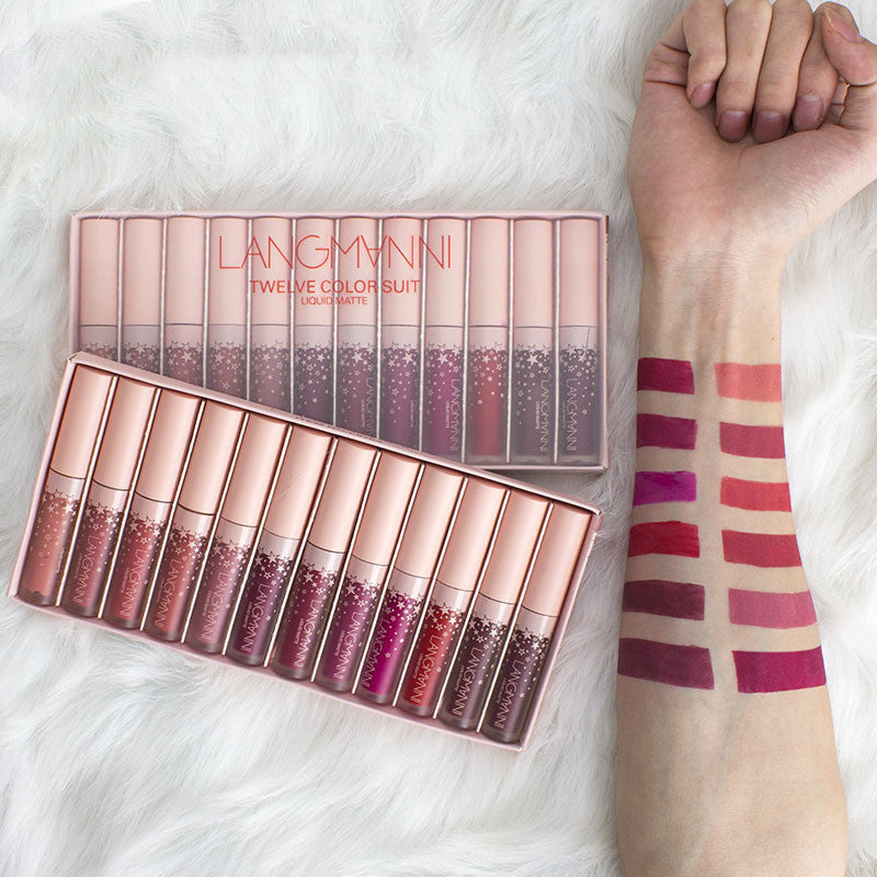 Matte Lip Gloss Set Non-Stick to Cup, Non-Fading