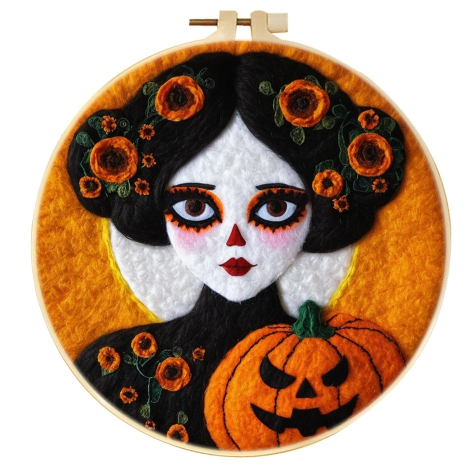 Wool Felt Painting With Embroidery Frame Needle Felt Supplies Suitable For Beginners My Store