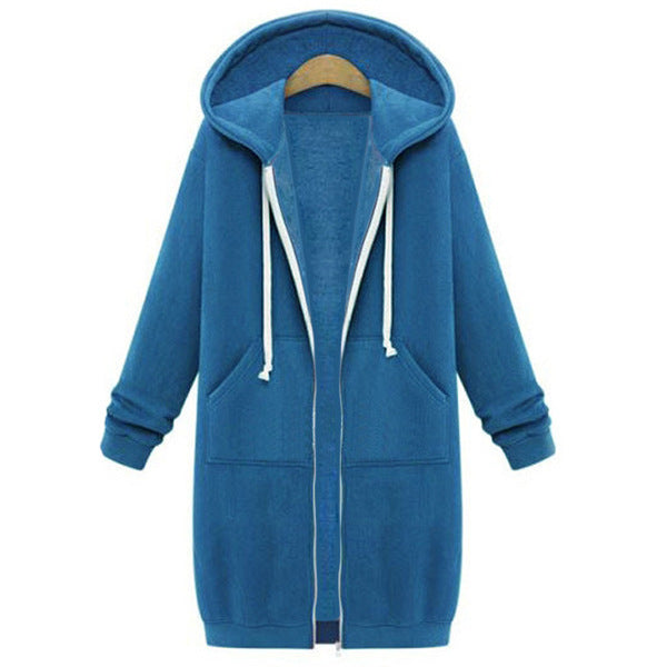 Hooded Long Sleeve Sweater Fleece Long Jacket Sell My Stuff