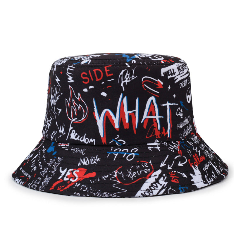 Korean Fashion Graffiti Street Adjustable Fisherman Hat