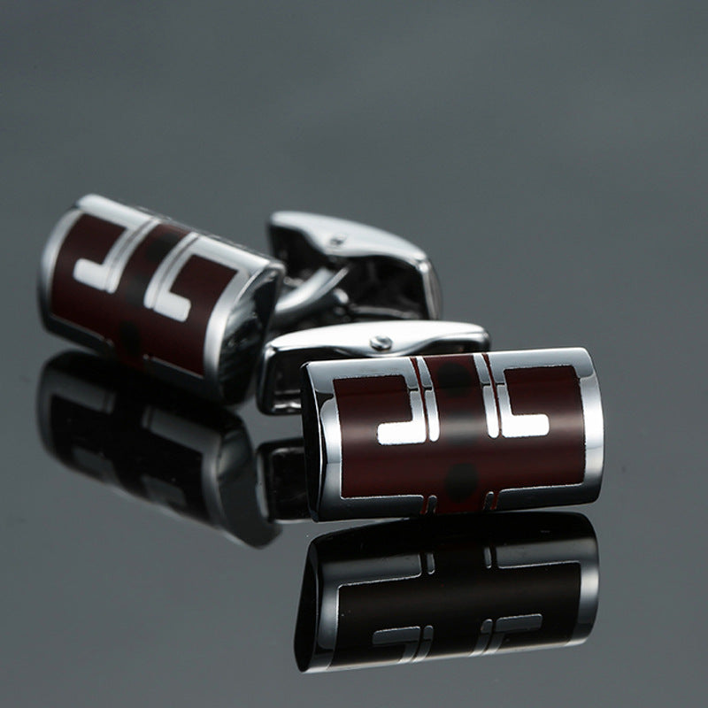 Vintage Pattern Cube Cufflinks