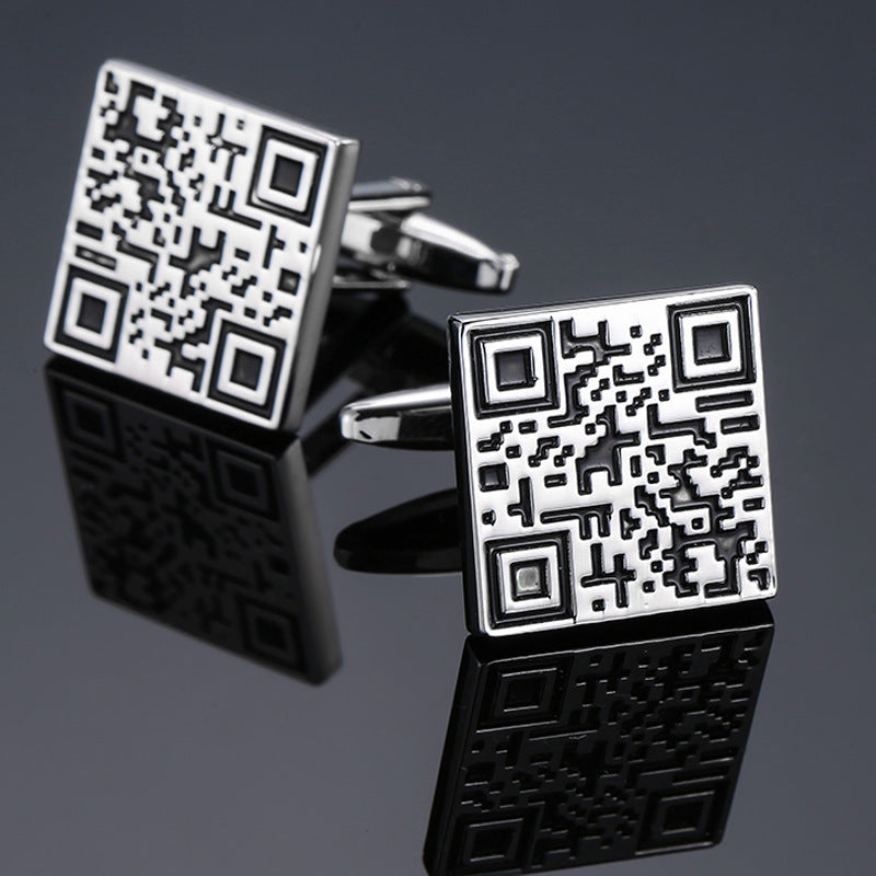 Vintage Pattern Cube Cufflinks
