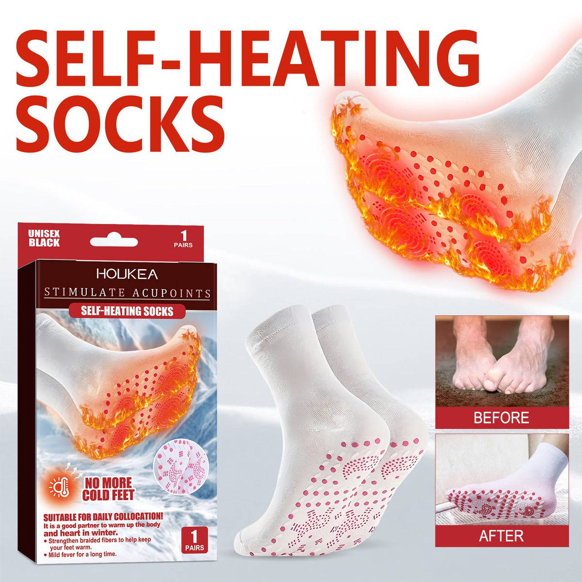 Cold-proof Foot Massage Warm Socks