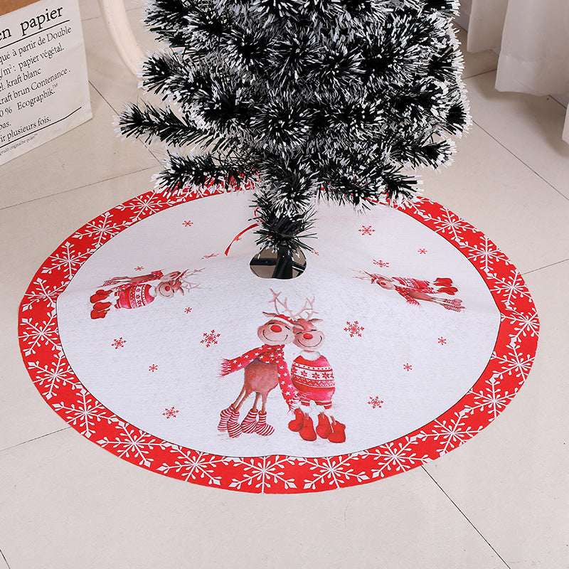 Christmas Tree Skirt Decorations Gift Scene Decor