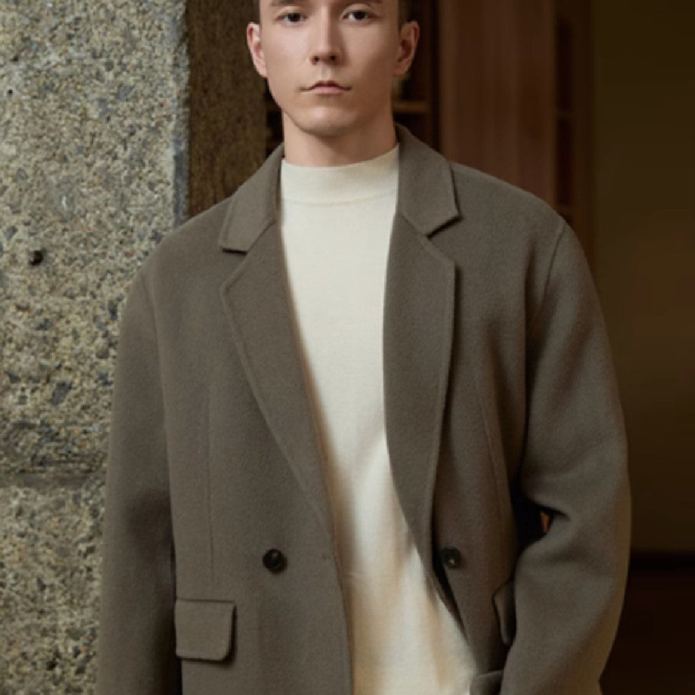 Double-sided Woolen Coat Men's High-end Business Leisure