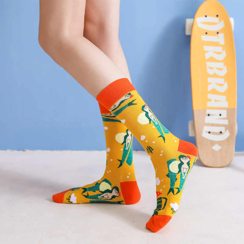 Pure Cotton Street Hip-hop Sports Long Socks