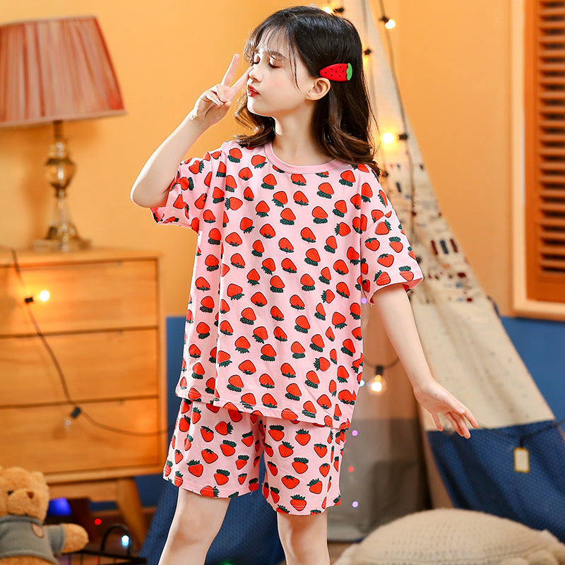 Children's Summer Short-sleeved Suit Homewear