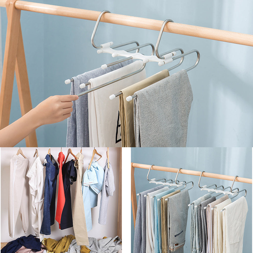 5 In 1 Multi-functional Stainless Steel Clothes Hangers