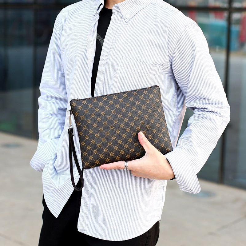Men's Clutch Clutch Envelope Package Casual Gingham Check