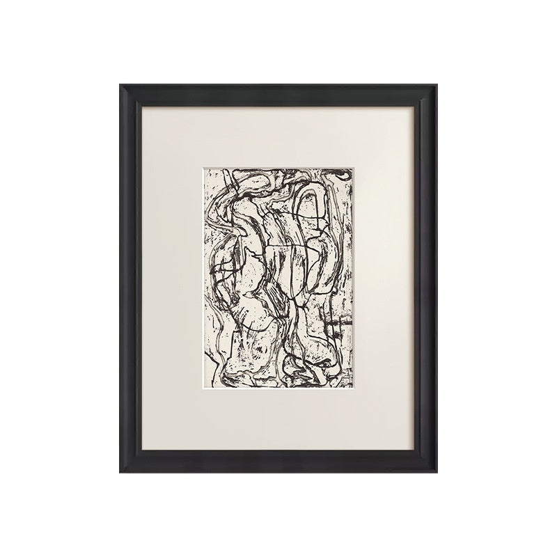 Black And White Lines High-end Abstract Paintingfor Hanging Retro Decorative Painting My Store