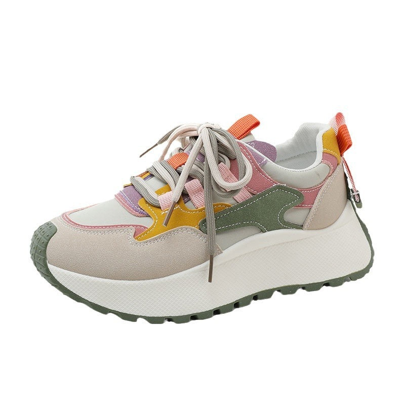 Dad Shoes Women's Summer And Autumn Raise The Bottom Color Matching