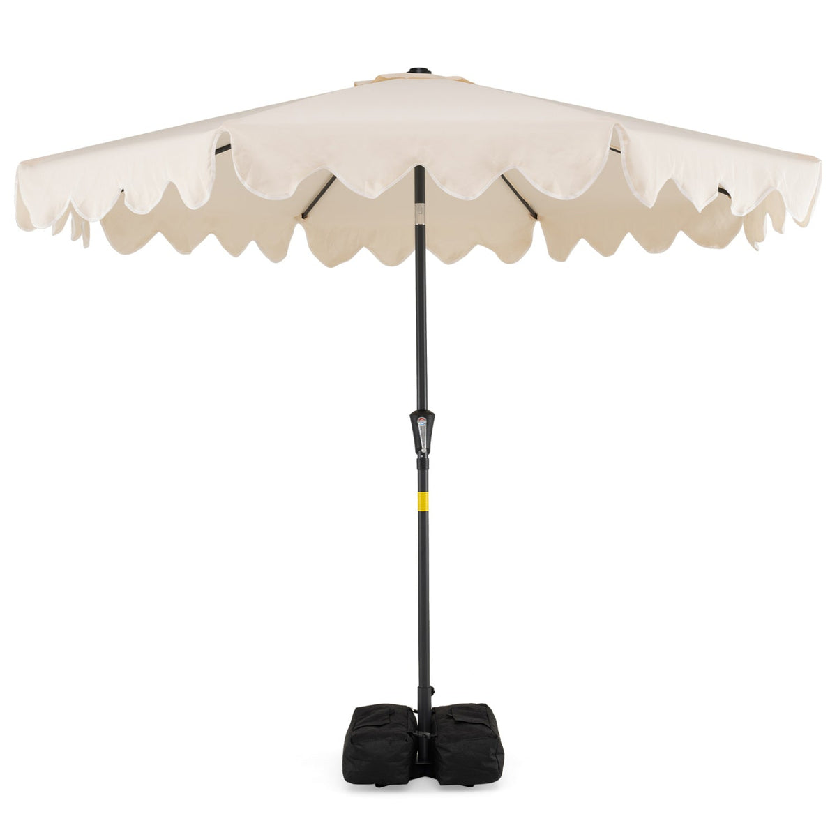 9 Feet Patio Umbrella with Weighted Base and Sandbags DirectDeals