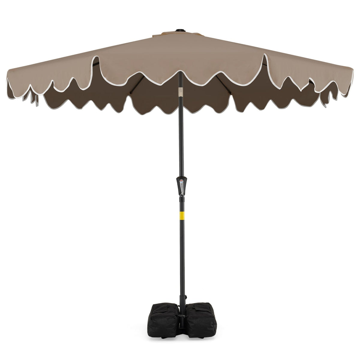 9 Feet Patio Umbrella with Weighted Base and Sandbags DirectDeals