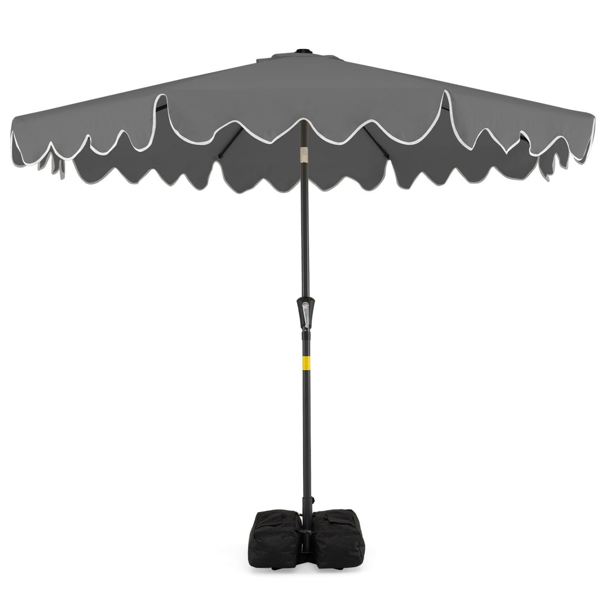 9 Feet Patio Umbrella with Weighted Base and Sandbags DirectDeals