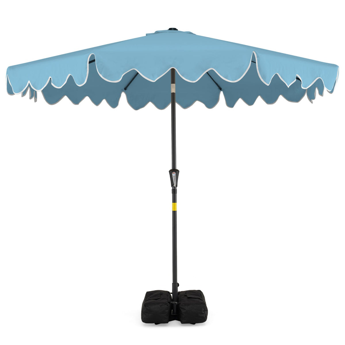 9 Feet Patio Umbrella with Weighted Base and Sandbags DirectDeals