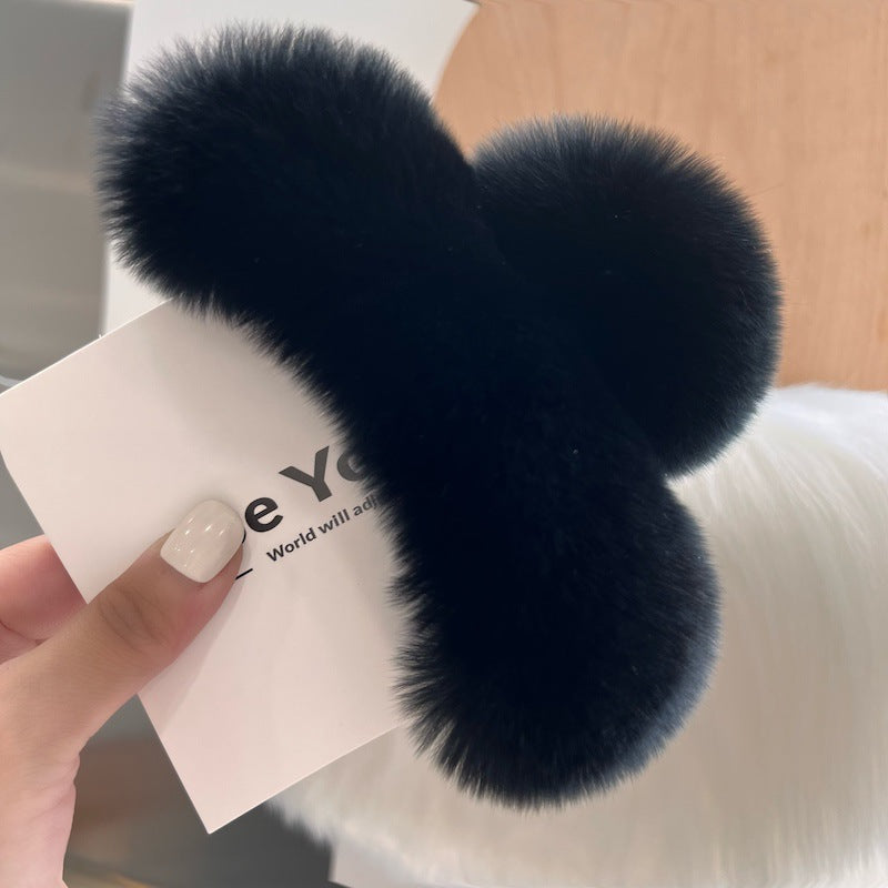 Korea Real Otter Hair Hair Clip Female