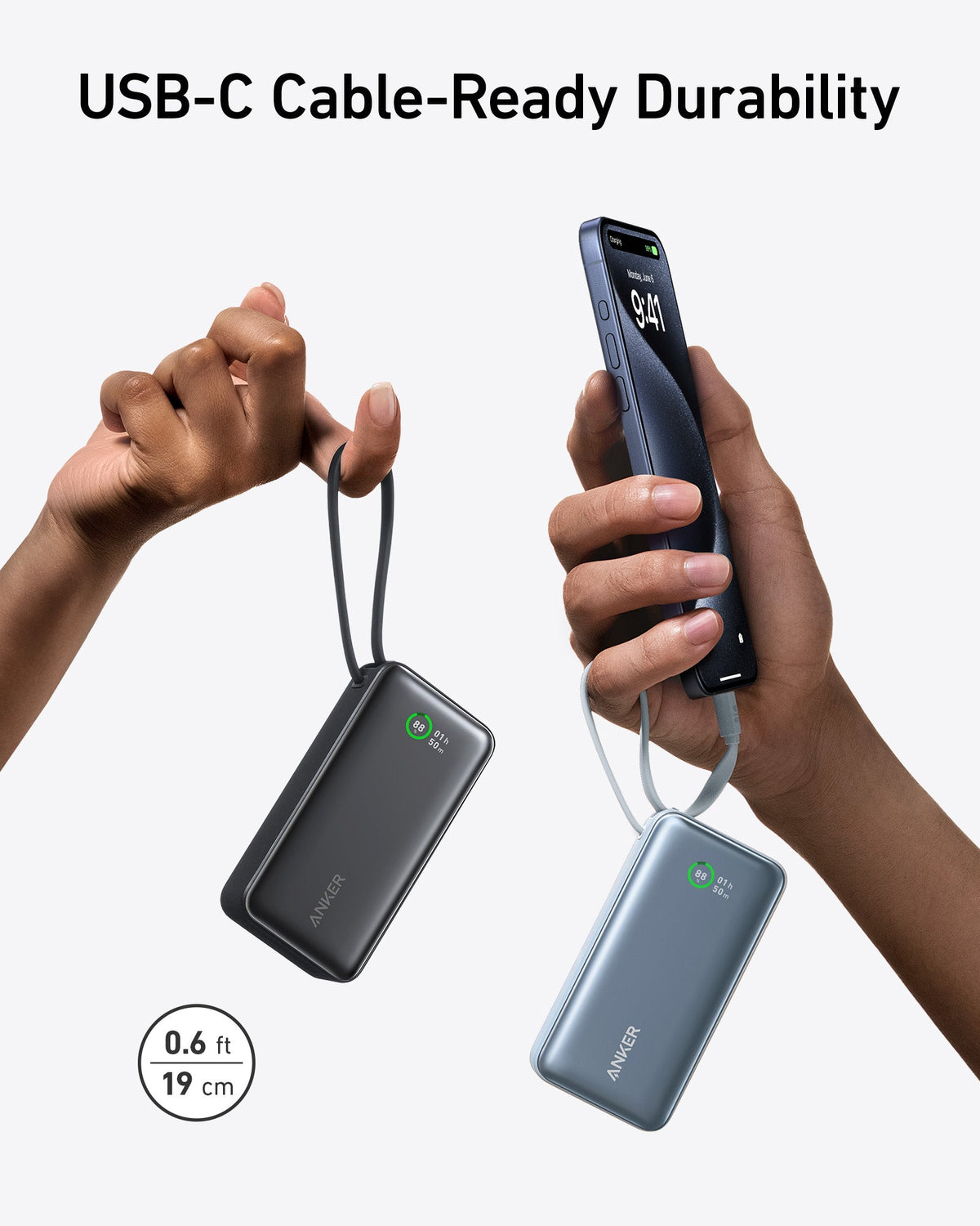 Anker Nano Power Bank (30W, Built-In USB-C Cable) Anker