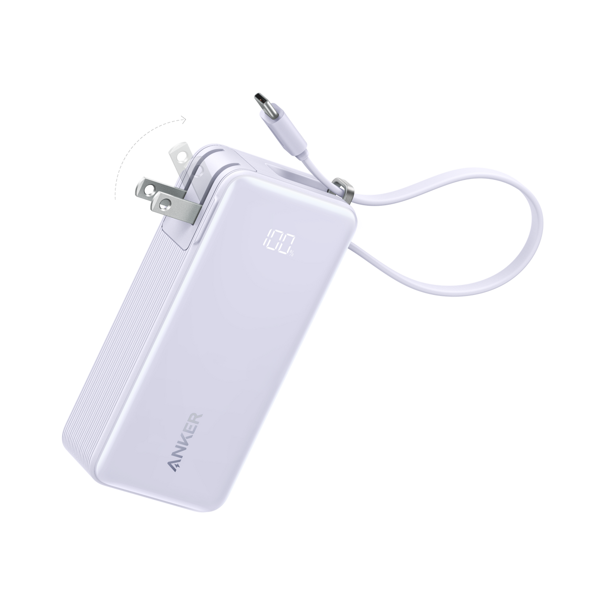Anker Power Bank (10K, Fusion, Built-In Cable) Anker
