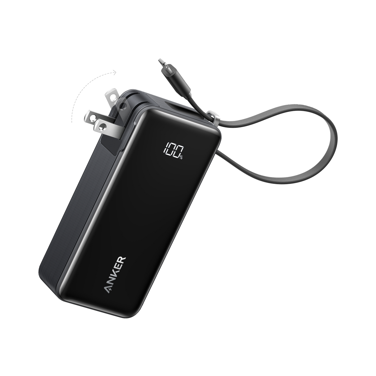 Anker Power Bank (10K, Fusion, Built-In Cable) Anker