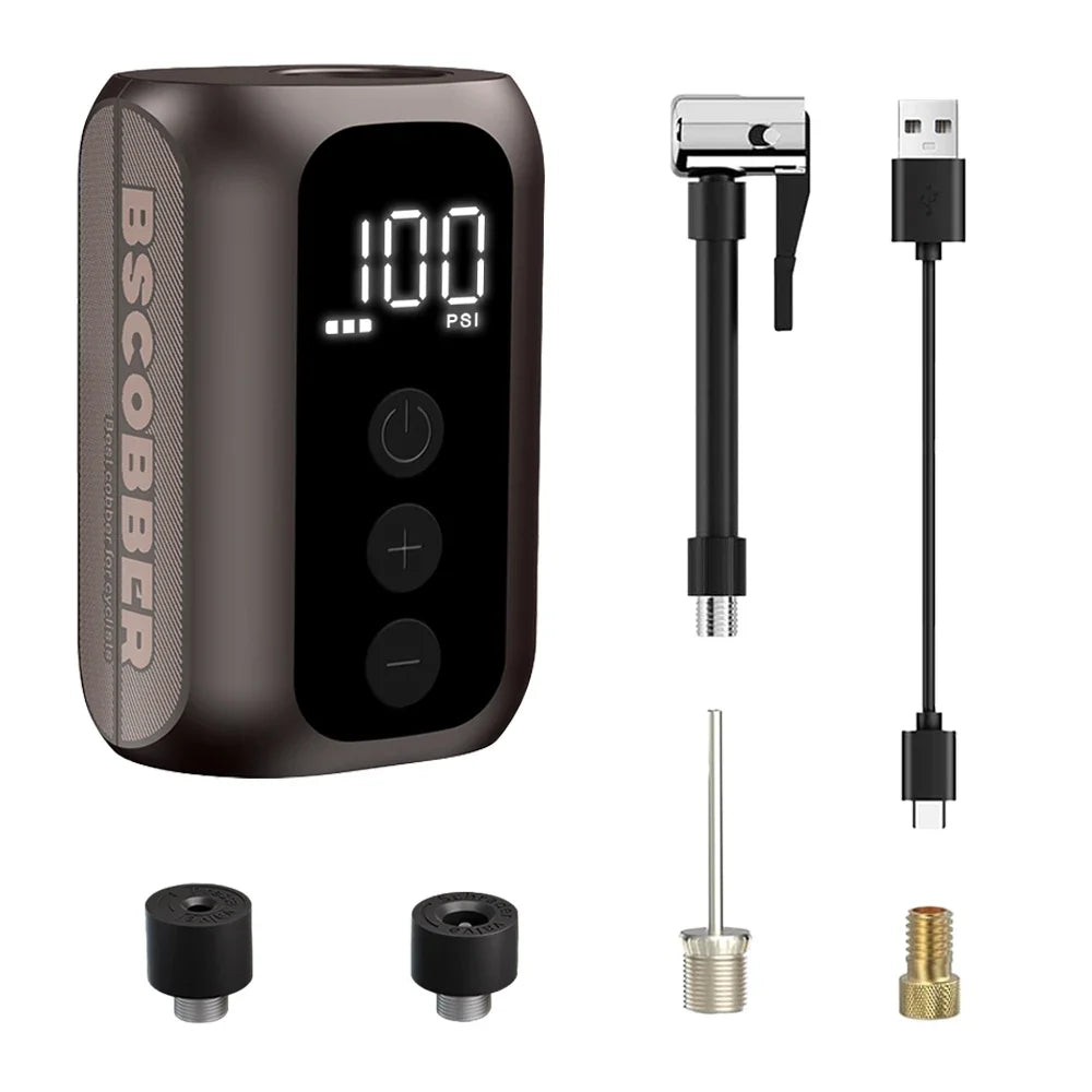 BSCOBBER A5mini Portable Air Pump | Wireless Rechargeable Tire Inflator 100PSI MyPetiteCar.com