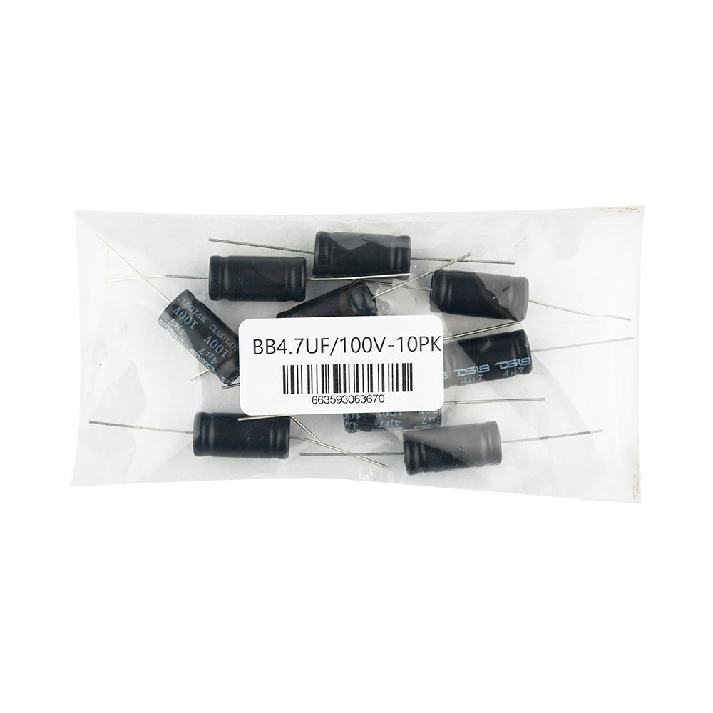 DS18 BB4.7UF/100V-10PK 4.7uF 100V Non-Polarized Bass Blocking Capacitor DS18
