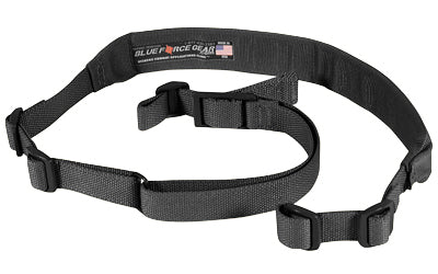 Blue Force Gear Vickers Sling -  Padded -  2-Point Combat Sling -  Black -  Molded Acetal Adjuster -  No Quick Release -  Attached with TriGlide instead of Loop Lock Atomic Defense
