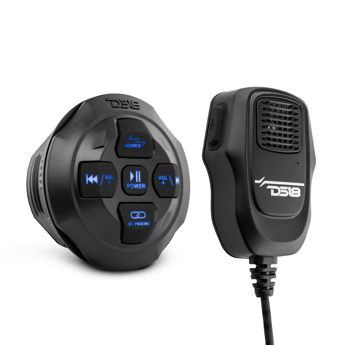 Marine And Powersports Waterproof Bluetooth Audio Receiver With Controls and Microphone DS18