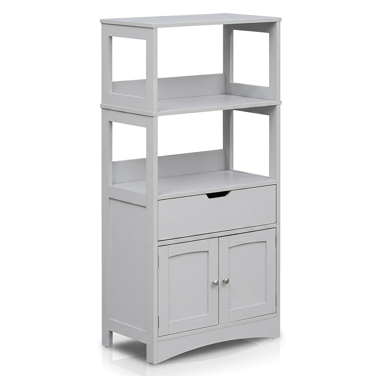 Bathroom Floor Cabinet with Open Shelves and Drawer DirectDeals