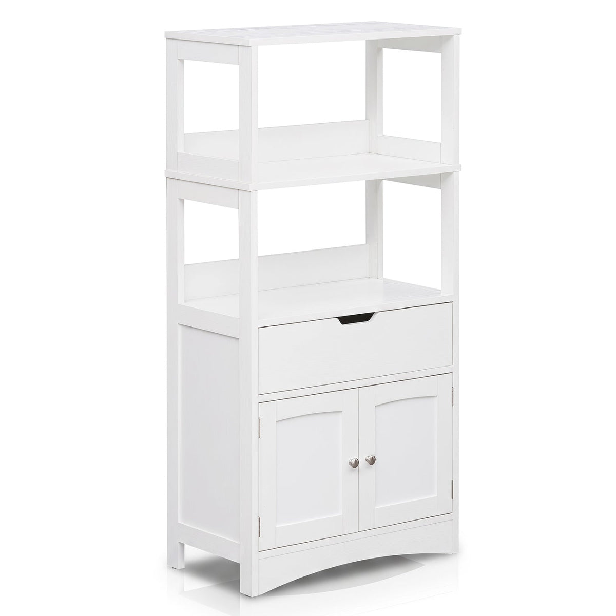 Bathroom Floor Cabinet with Open Shelves and Drawer DirectDeals