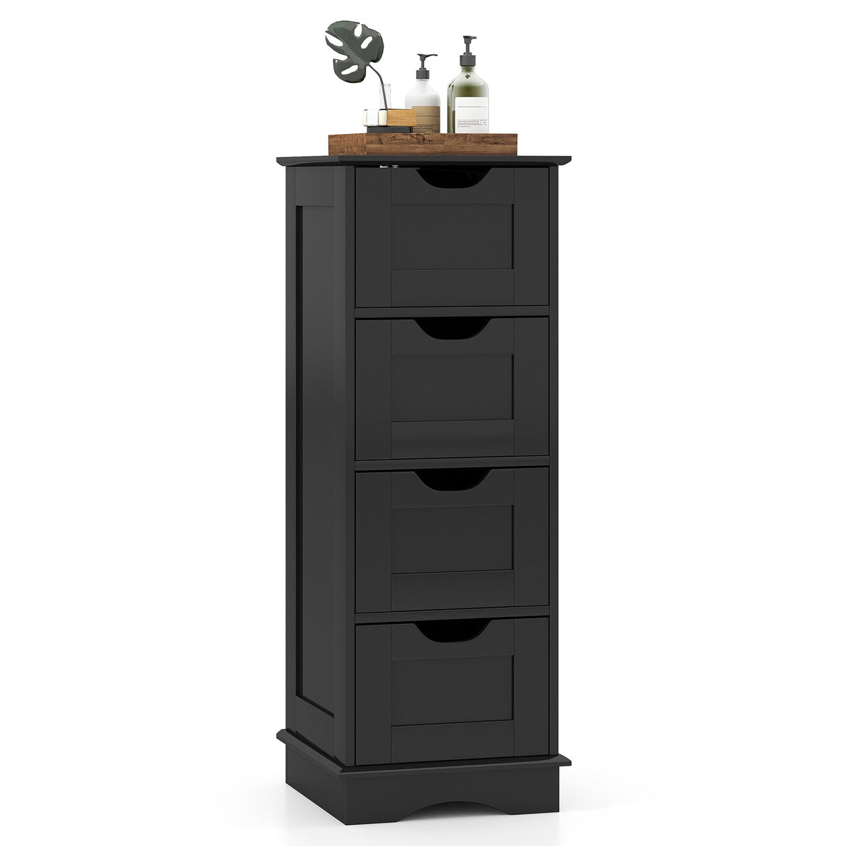Bathroom Storage Cabinet with Cutout Handles and 4 Drawers DirectDeals
