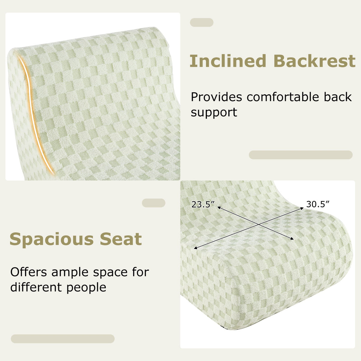 Bean Bag Chair with Ottoman and High Elasticity Sponge